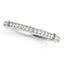 14k White Gold Bead Border Modern Wedding Band