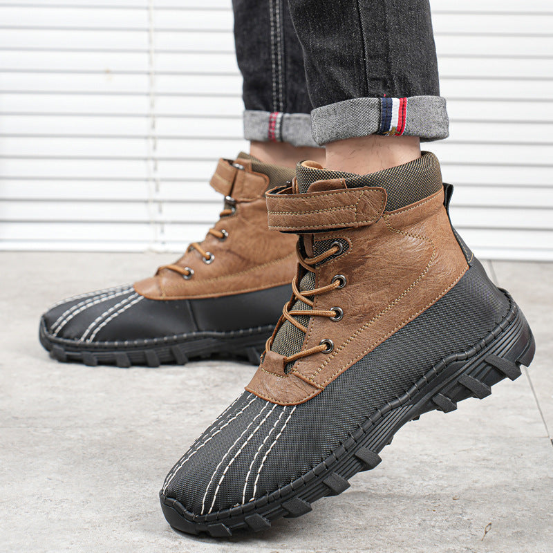 Botas de Nieve Impermeables con Cordones para Hombres y Mujeres