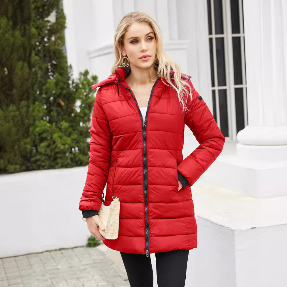 Veste imperméable en coton matelassé à manches longues