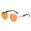 Elegant Metal Round Frame Sunglasses with UV Protection