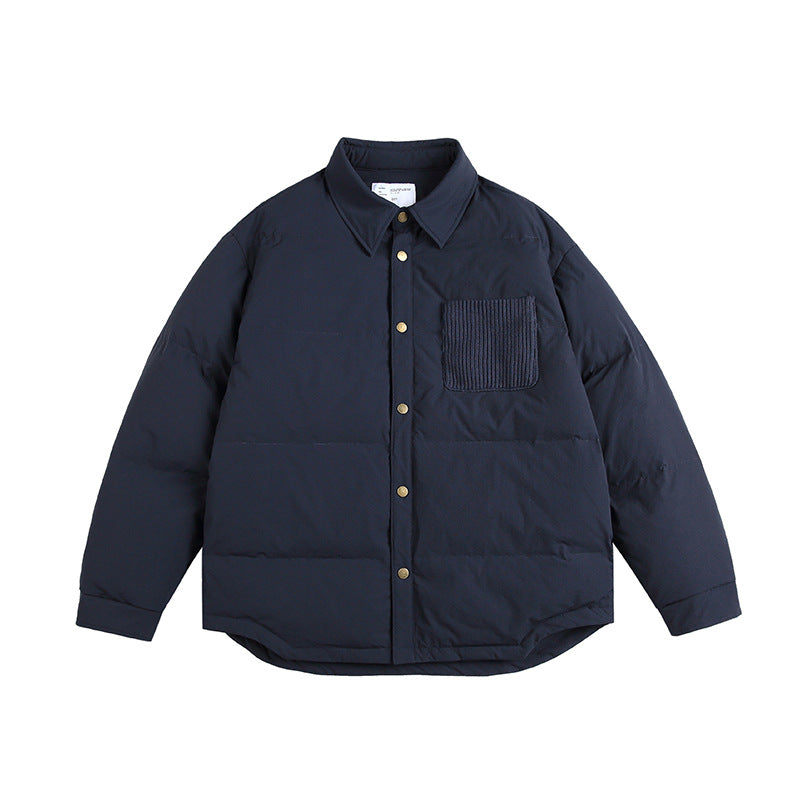 Chaqueta de plumas ligera impermeable para hombre