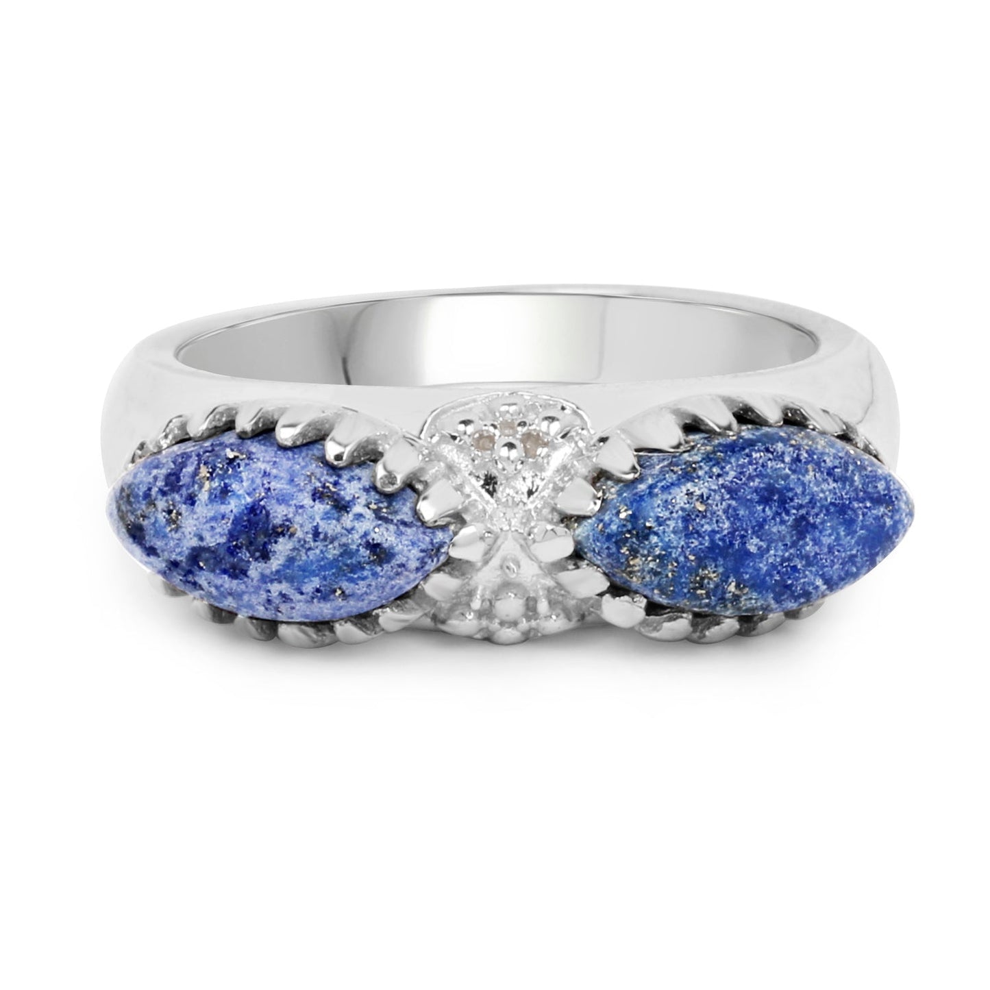 2.28 Carat Genuine Lapis Lazuli Sterling Silver Ring