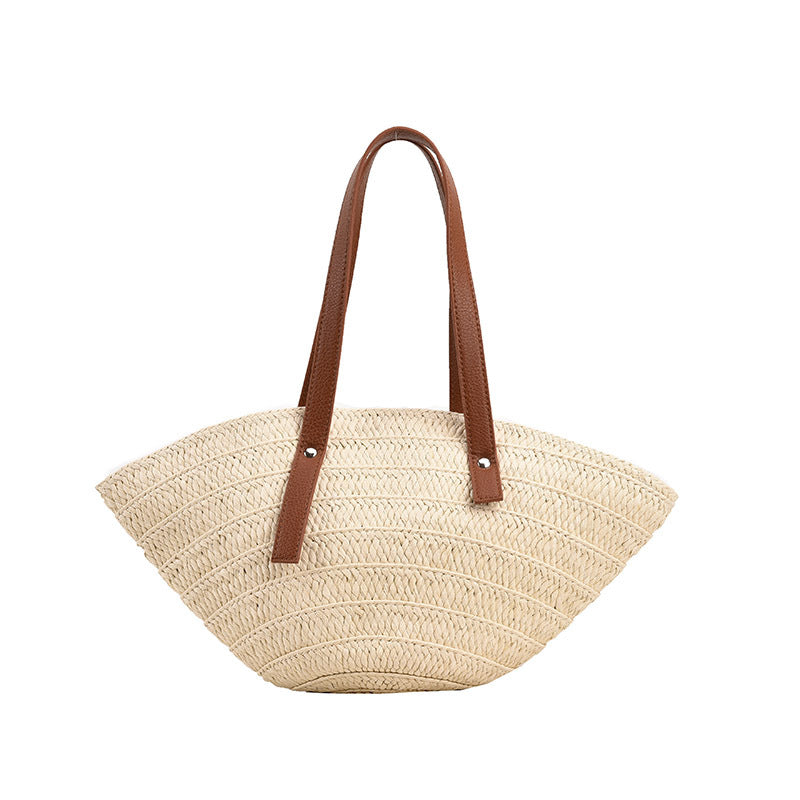 Sac de Plage en Paille Tissée