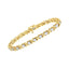 Bracelet en lien en argent sterling plaqué or jaune 10K avec diamants - Taille 7,25"