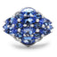 2.48 Carat Genuine Tanzanite Sterling Silver Engagement Ring