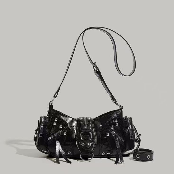 Edgy Y2K Single-Shoulder Commuter Crossbody Bag