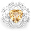 Anillo de Compromiso de Plata Esterlina con Citrino de 5.71 Quilates