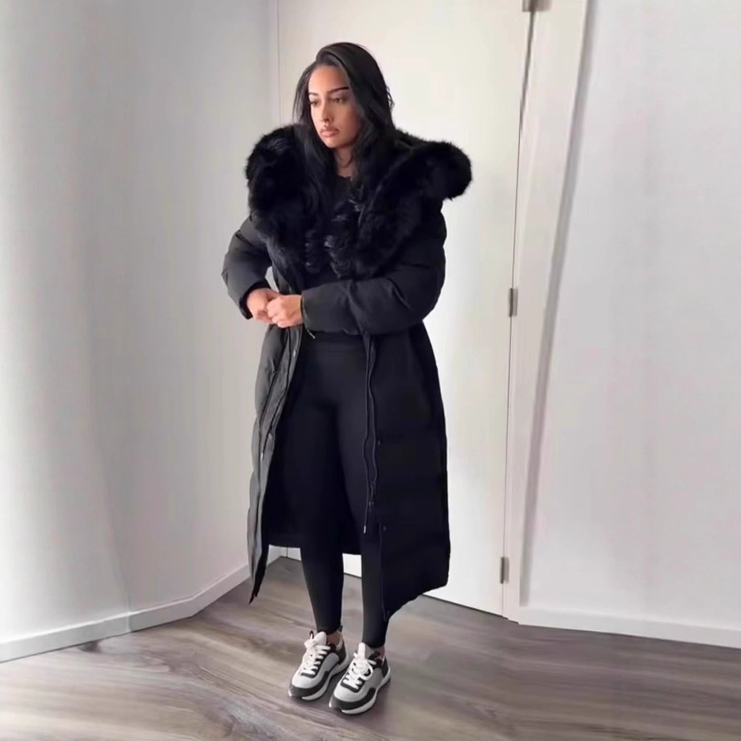 Women's Premium Warm Parka with Detachable Fur Collar