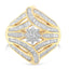 Bague de fiançailles en diamant en or jaune 10K - Taille 7