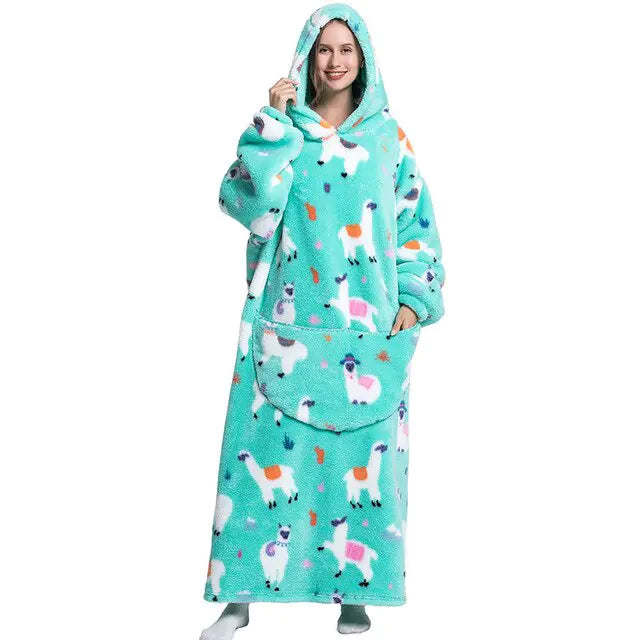 Oversized Long Blanket Hoodie for Cozy Comfort