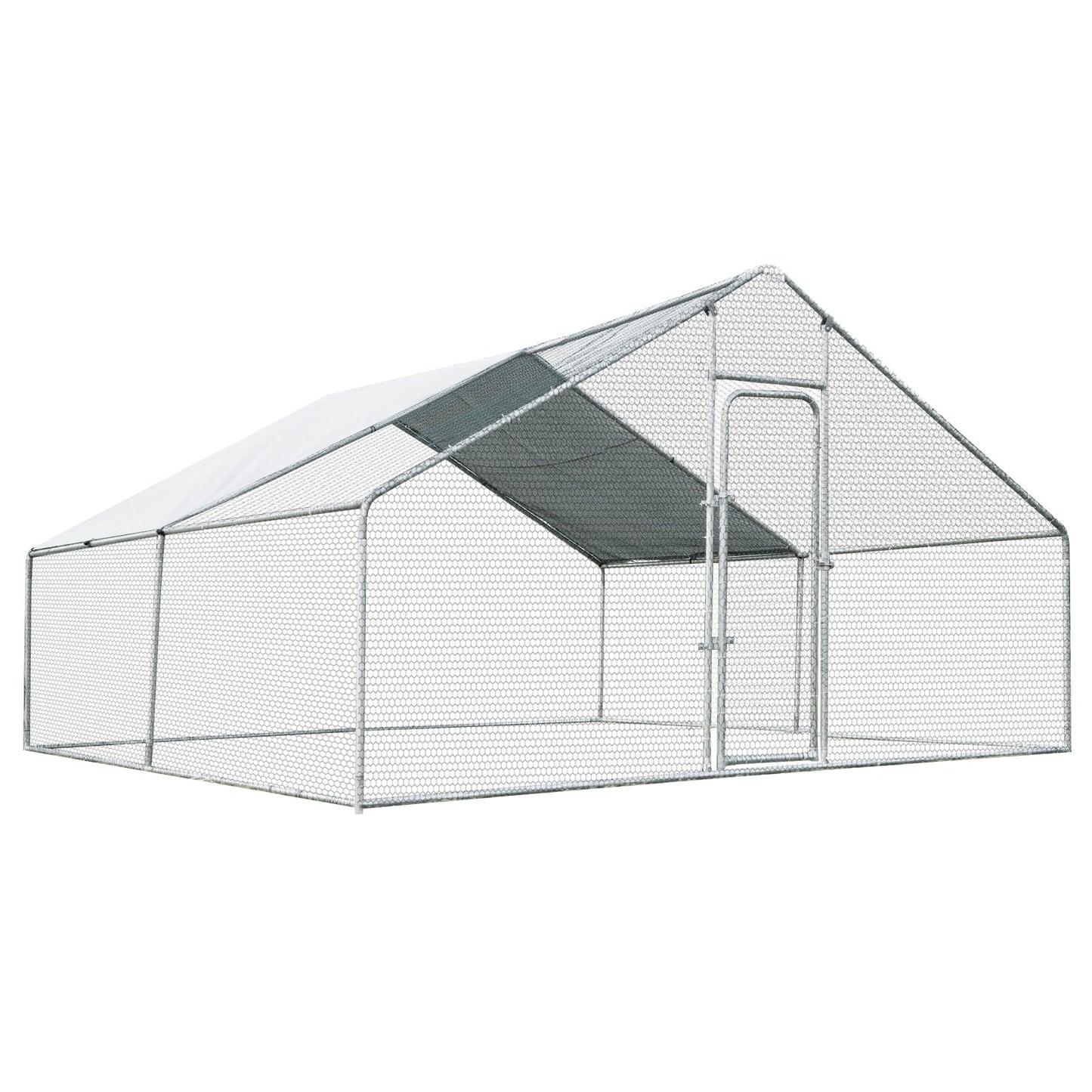 Premium 13 x 13 Feet Walk-in Chicken Coop with Waterproof Cover
