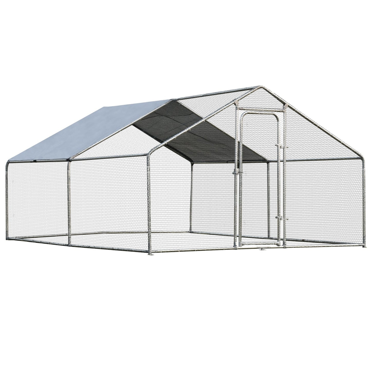 Large Walk-In Shade Cage Chicken Coop with Roof Cover - 13'