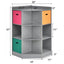 Étagère de rangement pour enfants à 3 niveaux avec paniers - Gris