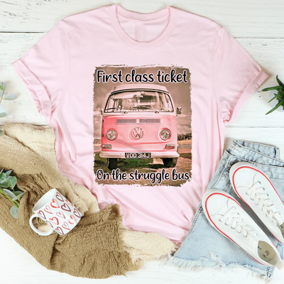 Camiseta con boleto de primera clase en el autobús de la lucha