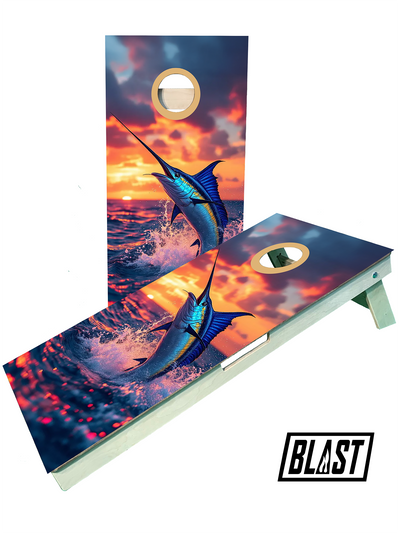 Premium Sailfish Saltwater Fishing Cornhole Boards - Korvel