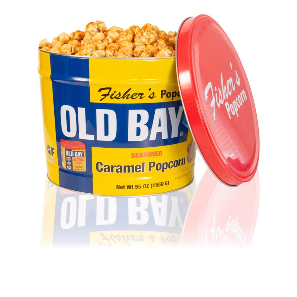 Lata de Palomitas de Caramelo OLD BAY® Sazonadas de 2 Galones