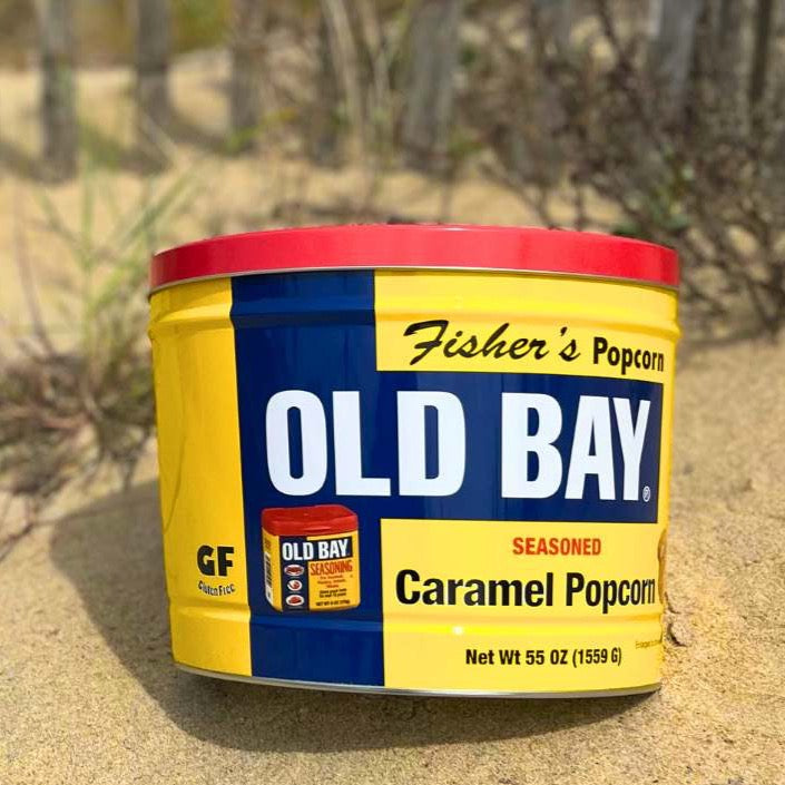 Lata de Palomitas de Caramelo OLD BAY® Sazonadas de 2 Galones