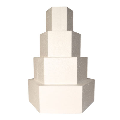 Hexagon Styrofoam Cake Dummies - Various Sizes Available