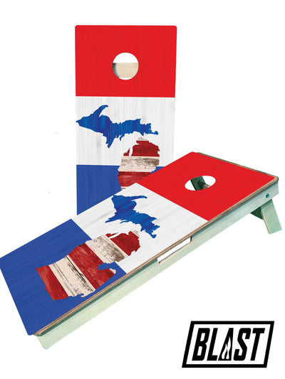 Premium Michigan USA American Flag Cornhole Boards - Korvel