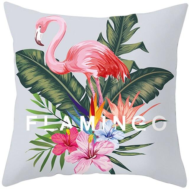 Housse de coussin élégante Flamant Rose - Décor tropical pour la maison