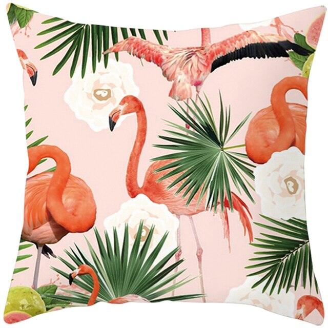 Housse de coussin élégante Flamant Rose - Décor tropical pour la maison