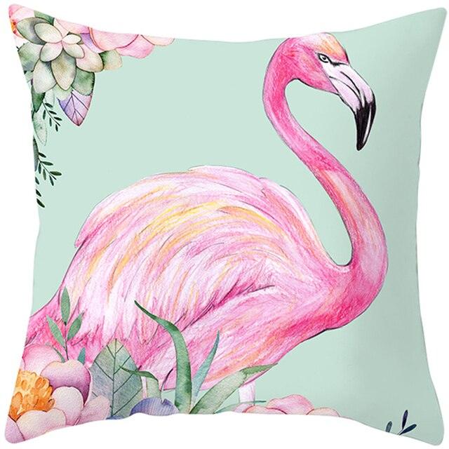 Housse de coussin élégante Flamant Rose - Décor tropical pour la maison