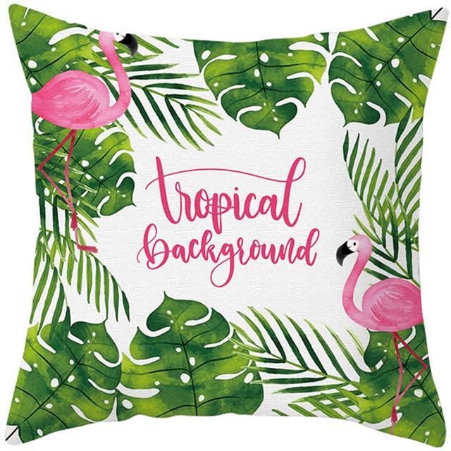 Housse de coussin élégante Flamant Rose - Décor tropical pour la maison