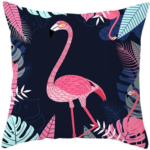 Housse de coussin élégante Flamant Rose - Décor tropical pour la maison
