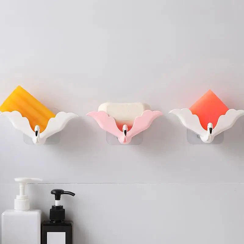 Jabonera Flamingo - Elegante soporte para jabón con ganchos