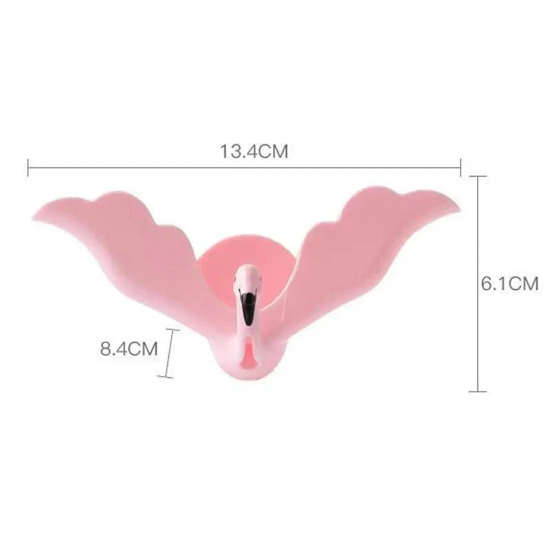 Jabonera Flamingo - Elegante soporte para jabón con ganchos