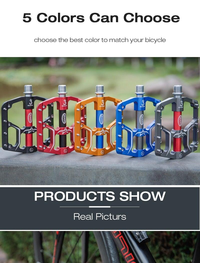 Pédales de vélo plates premium avec roulements scellés