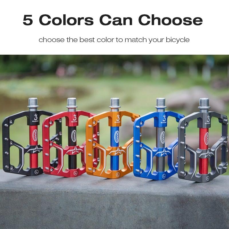 Pédales de vélo plates premium avec roulements scellés