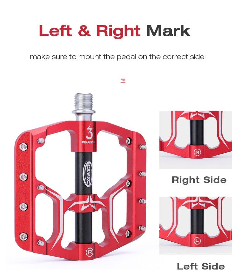 Pédales de vélo plates premium avec roulements scellés