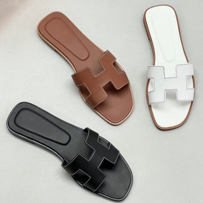 Flat bottomed beach sandals are fashionable casual lightweight and can be worn as a single drag - Korvel