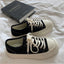 Women's Vintage Casual Flat White Sneakers