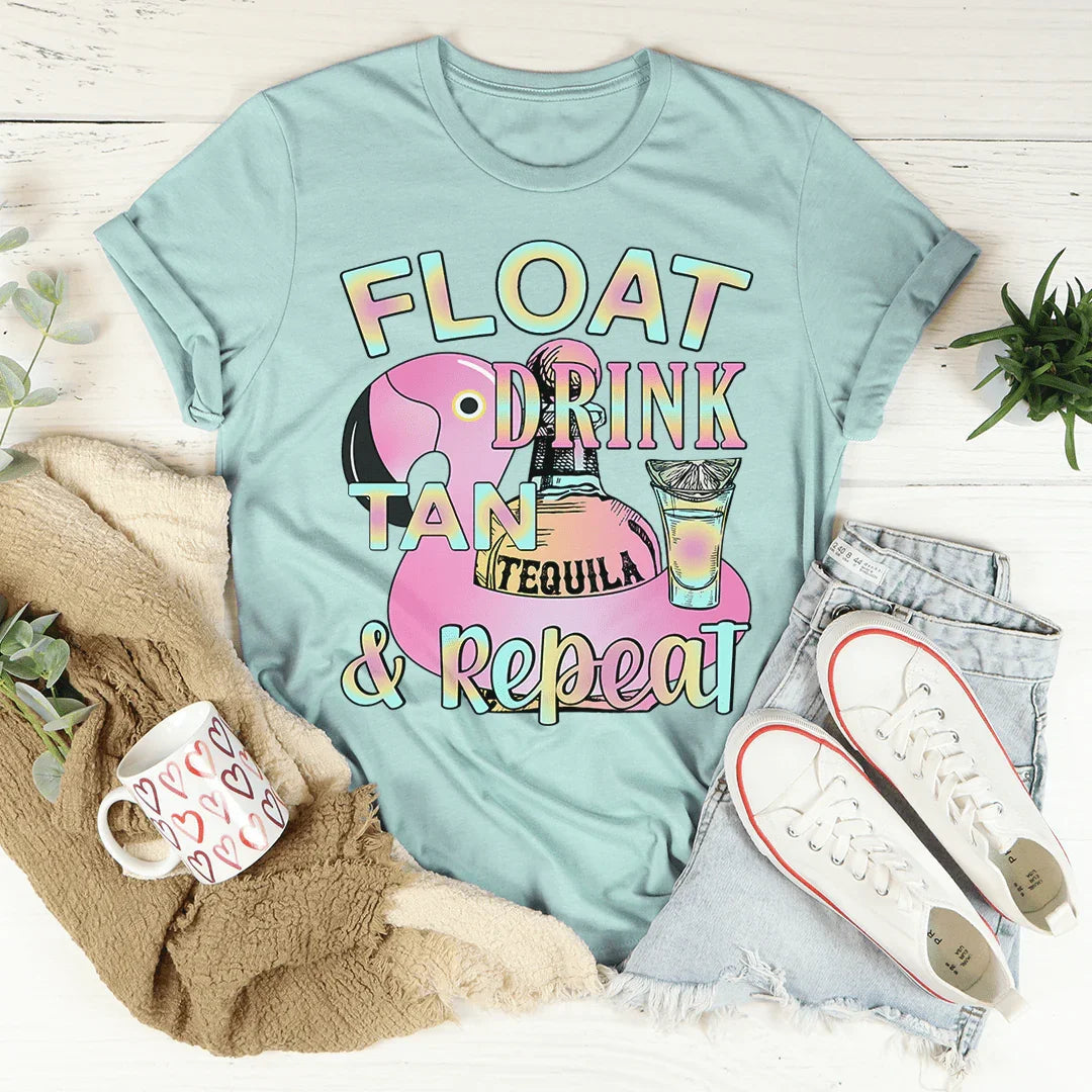Camiseta Float Drink Tan Repeat