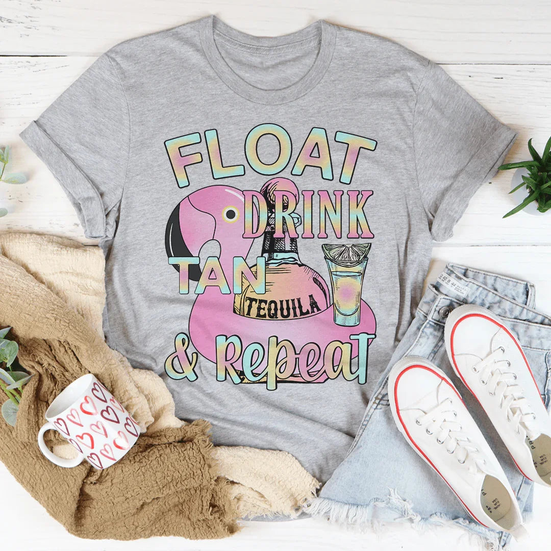 Camiseta Float Drink Tan Repeat