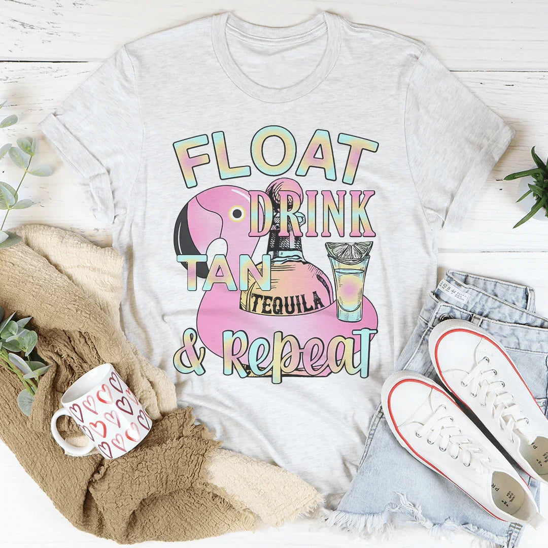 Camiseta Float Drink Tan Repeat