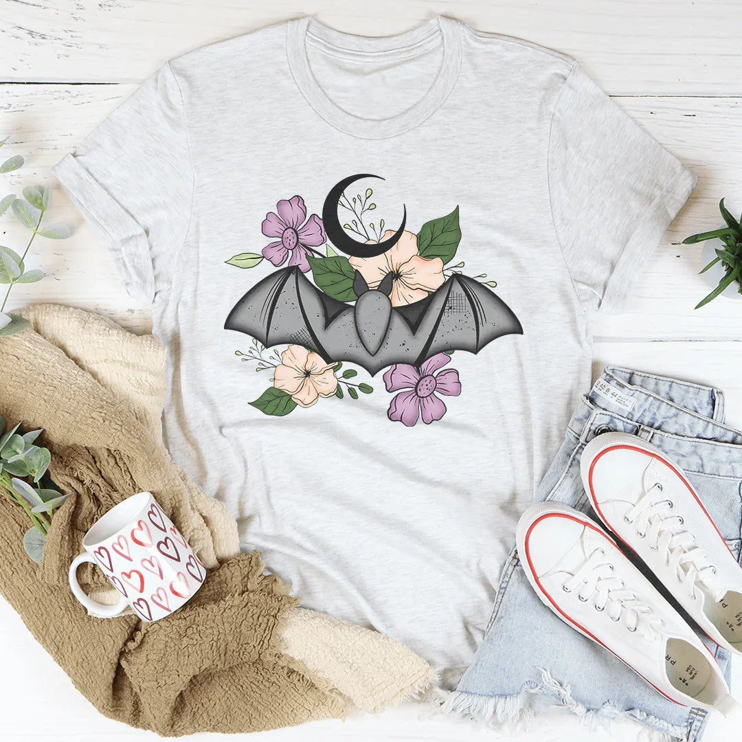 Floral Bat Tee - Premium Comfort and Style