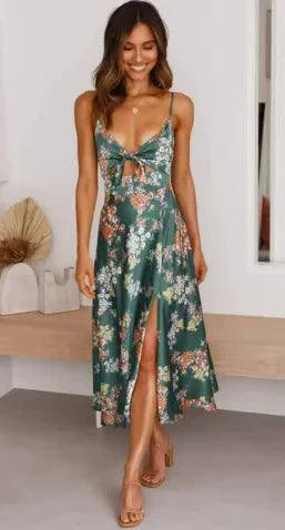 Vestido Midi Floral Boho Chic