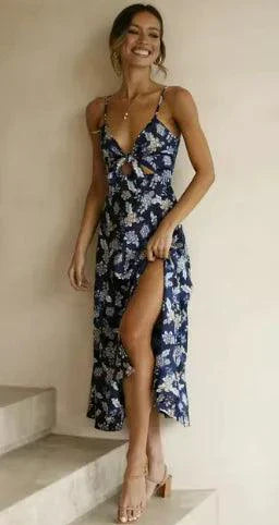 Vestido Midi Floral Boho Chic