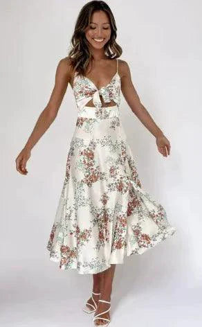 Vestido Midi Floral Boho Chic