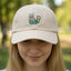 Floral Cat Embroidered Baseball Cap