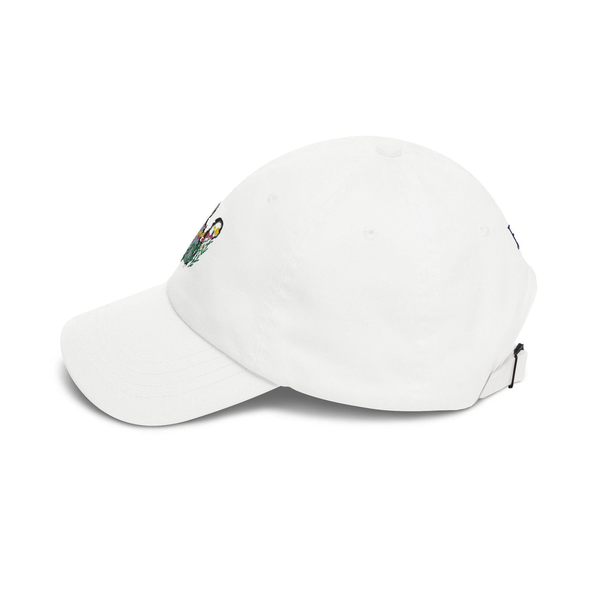 Floral Cat Embroidered Baseball Cap