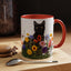Floral Cats Coffee Mug - Vibrant Ceramic Drinkware
