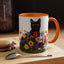 Floral Cats Coffee Mug - Vibrant Ceramic Drinkware