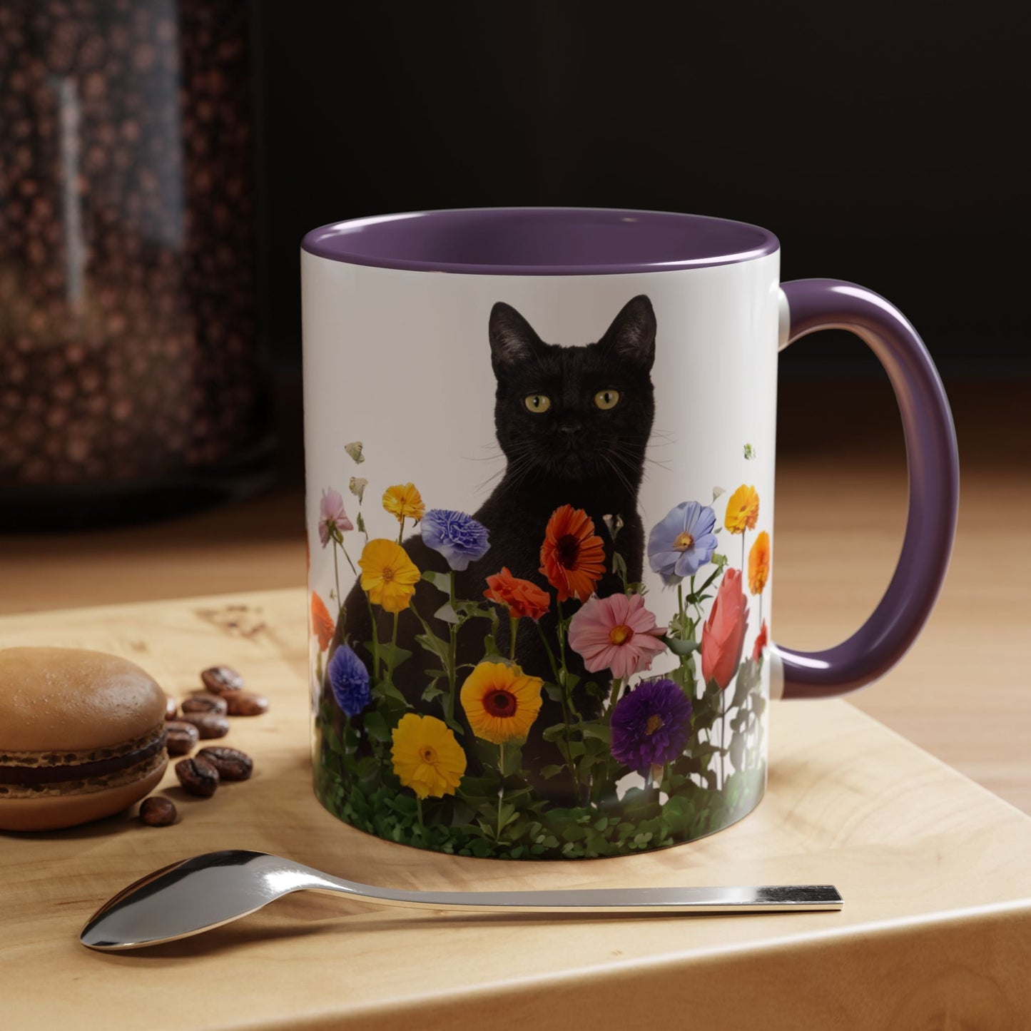 Floral Cats Coffee Mug - Vibrant Ceramic Drinkware