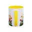 Floral Cats Coffee Mug - Vibrant Ceramic Drinkware
