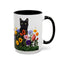 Floral Cats Coffee Mug - Vibrant Ceramic Drinkware