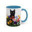 Floral Cats Coffee Mug - Vibrant Ceramic Drinkware